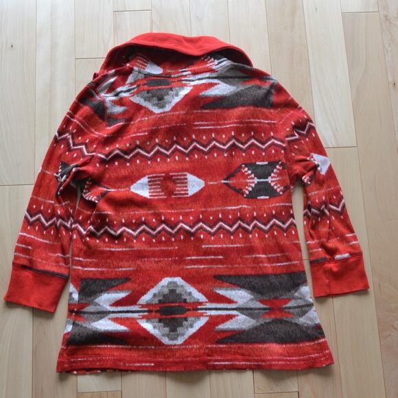 Vintage Lauren Ralph Lauren Aztec Pullover Quarter Zip Top Sweater - Picture 4 of 4